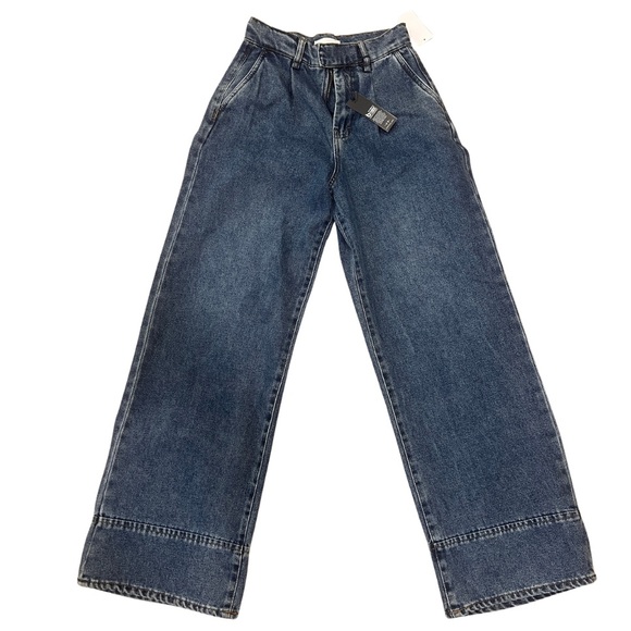 NWT Habitual Cinched Waist Pleated Wide Leg Jean - Picture 2 of 4
